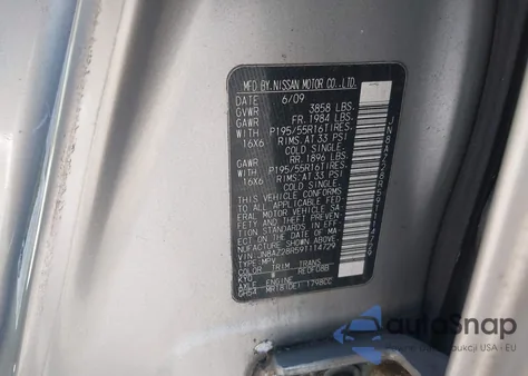 2009 Nissan Cube 1.8Sl from USA, damaged, VIN JN8AZ28R59T114729